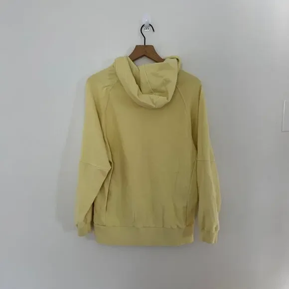 Free People Movement Oversize Yellow Cotton Hoodie Size Small - Picture 3 of 3